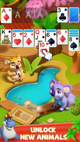 Solitaire - Wild Park  [МОД Бесконечные монеты] Screenshot 5