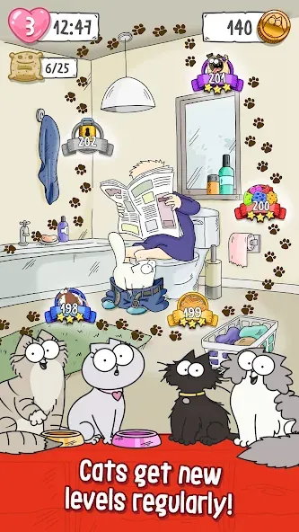 Simon’s Cat Crunch Time  [МОД Много монет] Screenshot 3