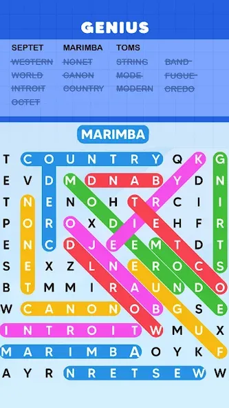 Word Search Puzzle Challenge (Уордсрч Пазл Челлендж)  [МОД Все открыто] Screenshot 3