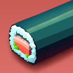 Скачать взломанную Sushi Roll 3D - Cooking ASMR (Суши Ролл 3D)  [МОД Много монет] - стабильная версия apk на Андроид