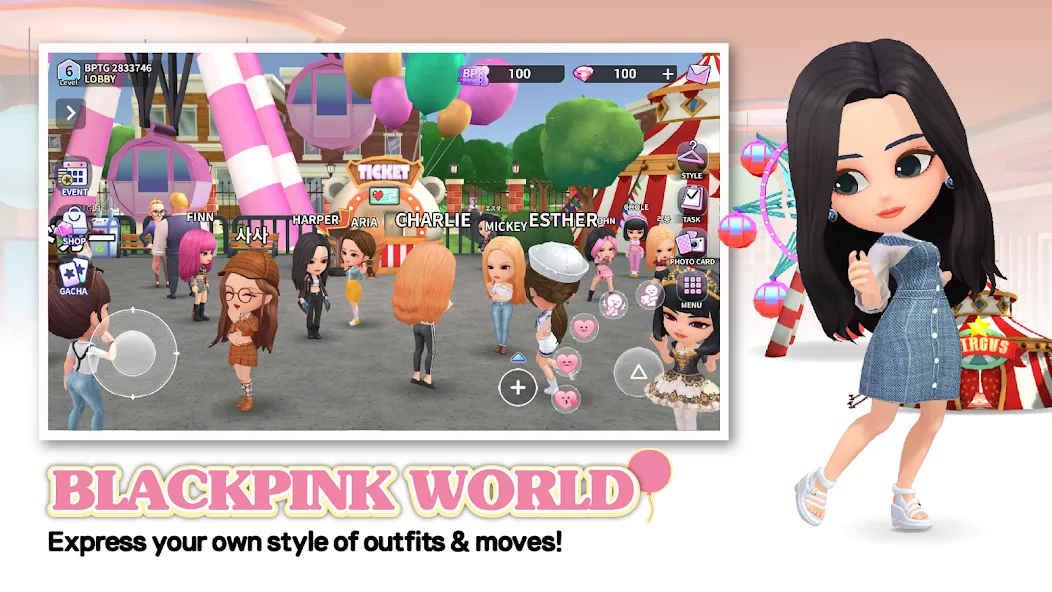 BLACKPINK THE GAME (БЛЭКПИНК ЗЕ ГЕЙМ)  [МОД Menu] Screenshot 5