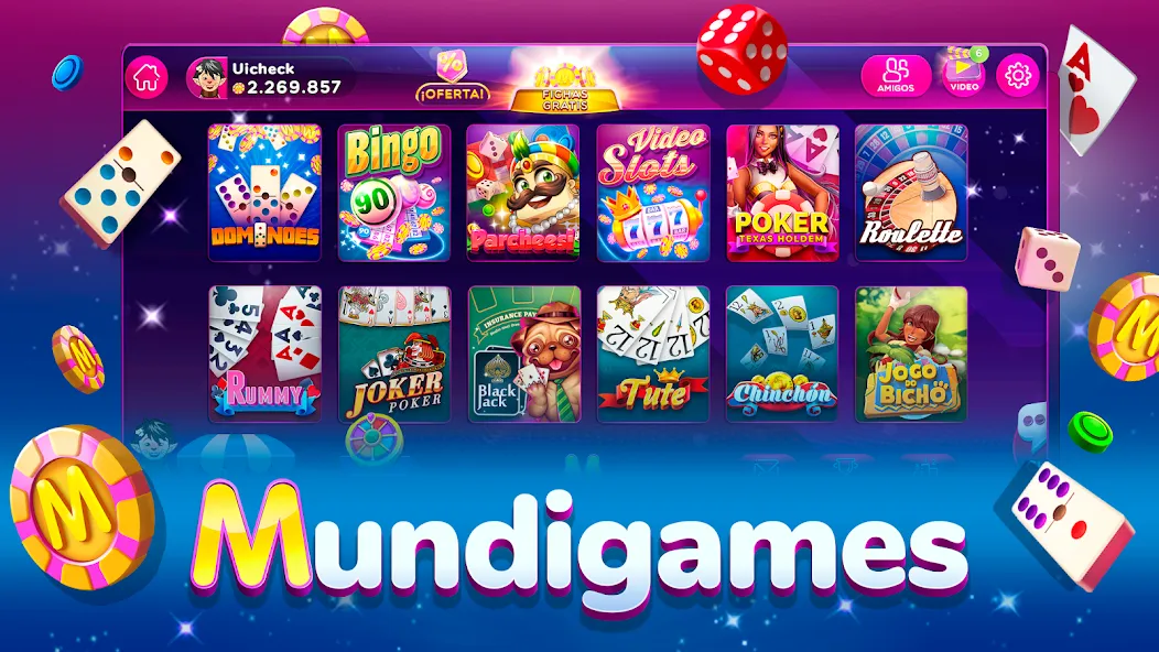 MundiGames: Bingo Slots Casino (Мундийуэгос)  [МОД Много денег] Screenshot 1