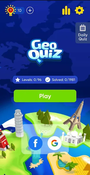 Geo Quiz: World Geo Trivia (Джио Квиз)  [МОД Menu] Screenshot 1