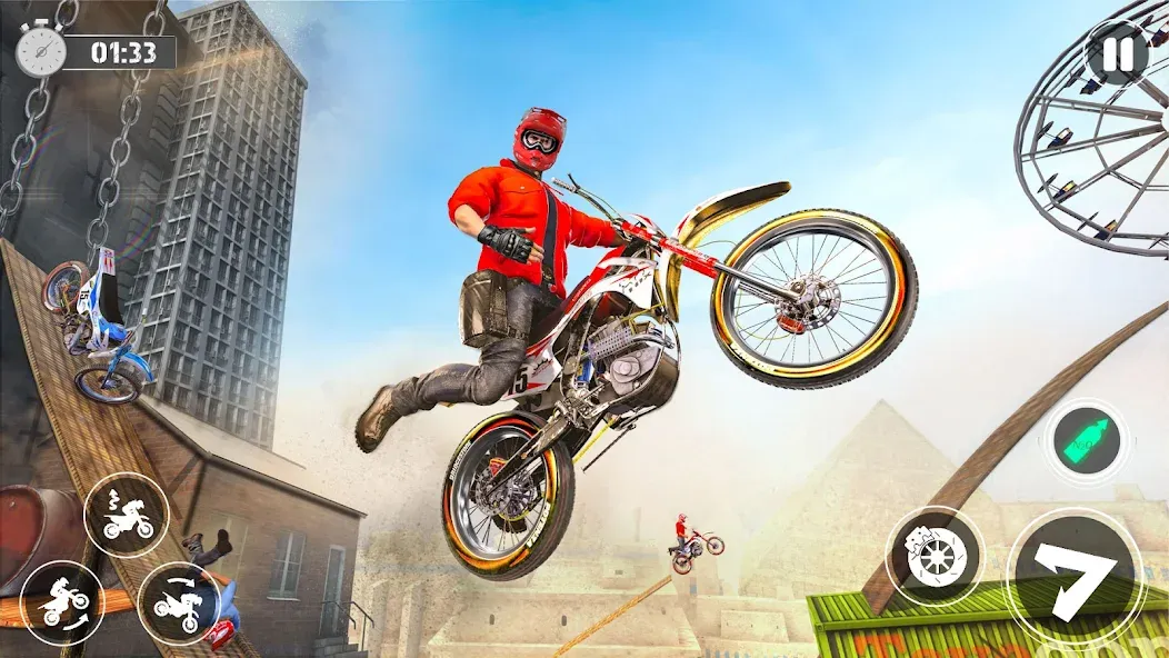 Bike Stunt Race Tricks Master  [МОД Mega Pack] Screenshot 1