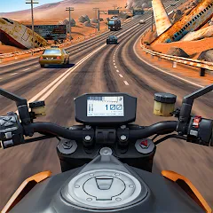 Скачать взломанную Moto Rider GO: Highway Traffic (Мото Райдер ГО)  [МОД Unlocked] - полная версия apk на Андроид