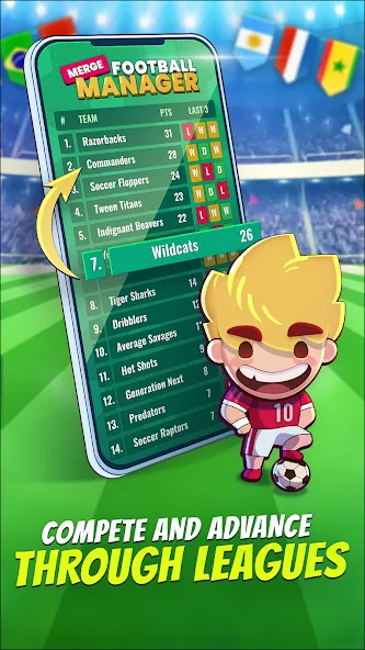 Merge Football Manager: Soccer (Мерж Футбол Менеджер)  [МОД Много монет] Screenshot 3