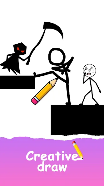 Save The Stick: Draw 2 Save (эйв Зе Стикман)  [МОД Бесконечные монеты] Screenshot 1