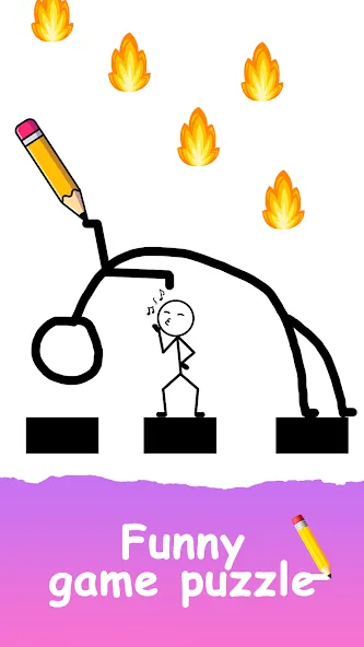 Save The Stick: Draw 2 Save (эйв Зе Стикман)  [МОД Бесконечные монеты] Screenshot 3