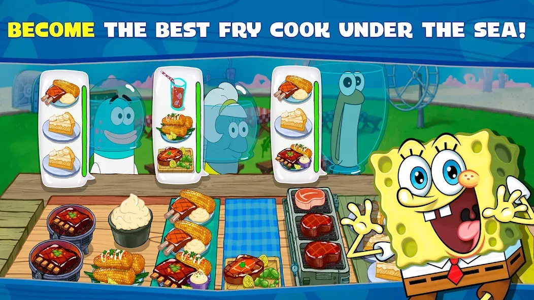 SpongeBob: Krusty Cook-Off  [МОД Бесконечные деньги] Screenshot 1