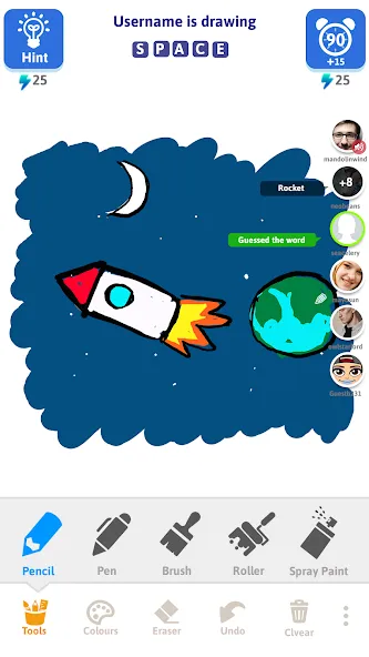 Draw N Guess Multiplayer  [МОД Unlocked] Screenshot 3