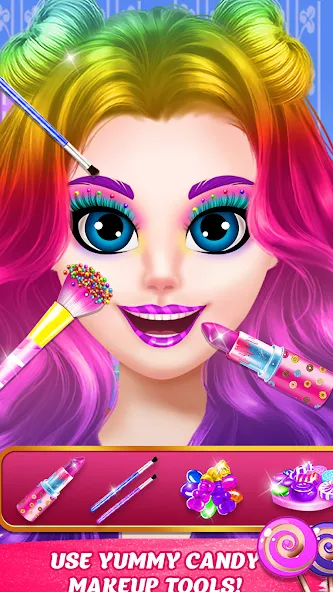 DIY Candy Makeup-Beauty Salon (ДИУАИ Мейкап)  [МОД Много монет] Screenshot 2