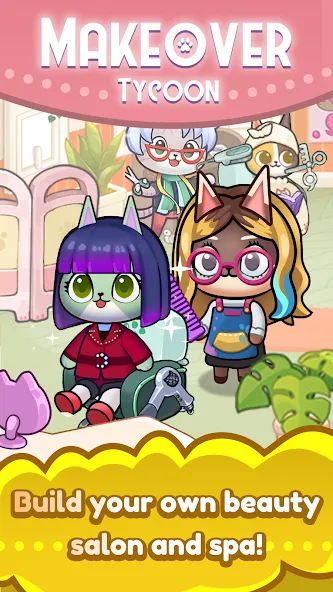 Idle Cat Makeover: Hair Salon  [МОД Unlimited Money] Screenshot 4