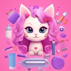 Скачать взломанную Idle Cat Makeover: Hair Salon  [МОД Unlimited Money] - полная версия apk на Андроид