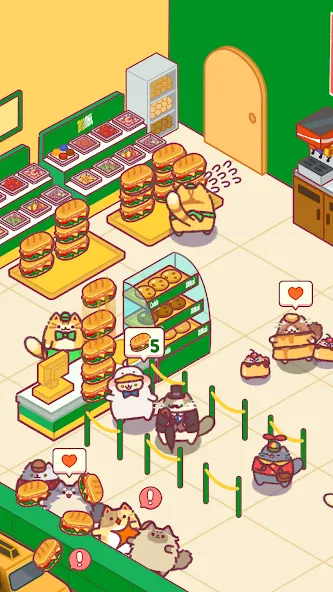 Cat Snack Bar: Cute Food Games (Кэт Снэк Бар)  [МОД Много денег] Screenshot 2