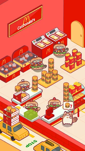 Cat Snack Bar: Cute Food Games (Кэт Снэк Бар)  [МОД Много денег] Screenshot 4