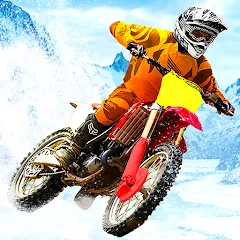 Скачать взломанную Snow Tricky Bike Stunt Race 3D  [МОД Бесконечные монеты] - полная версия apk на Андроид