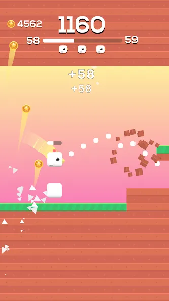 Square Bird - Flappy Chicken (Сквер Брд)  [МОД Mega Pack] Screenshot 3