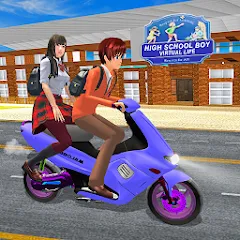 Взломанная High School Boy Virtual Life  [МОД Mega Pack] - стабильная версия apk на Андроид