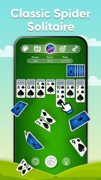 Spider Solitaire (Спайдер Солитер)  [МОД Unlocked] Screenshot 1