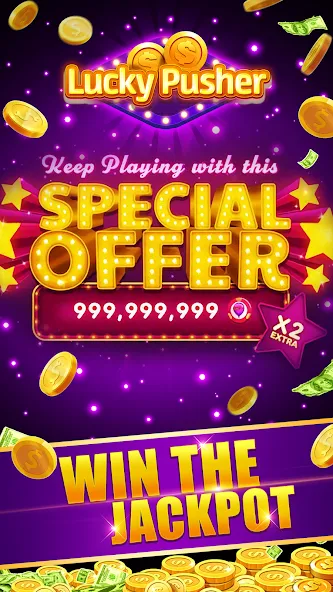 Lucky Cash Pusher Coin Games (Лаки Кэш Пушер Коин Геймс)  [МОД Mega Pack] Screenshot 3