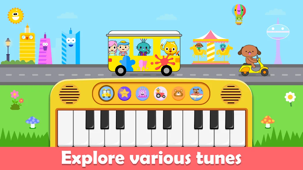 Baby Piano Kids Music Games  [МОД Много денег] Screenshot 1