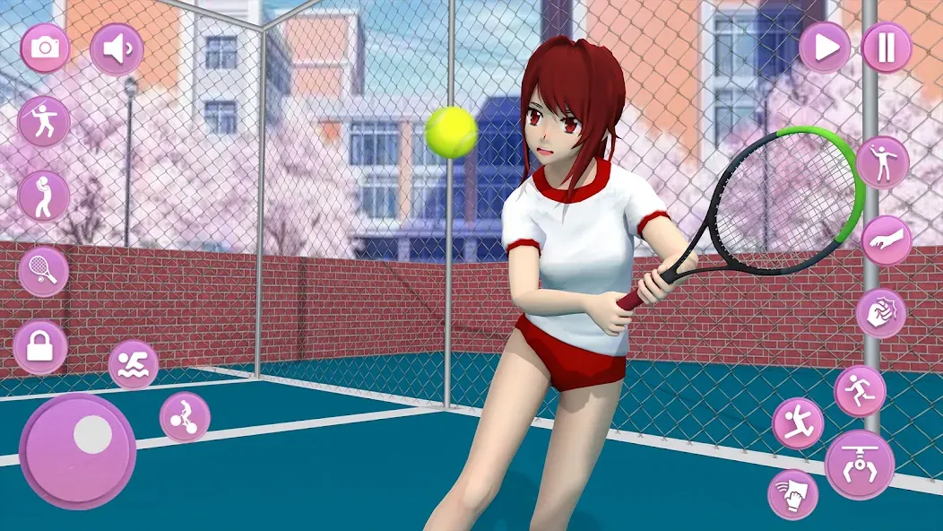 Anime School Girl Simulator 3D  [МОД Много монет] Screenshot 2