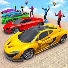 Взломанная Mega Ramp Car Games Car Stunts  [МОД Mega Pack] - последняя версия apk на Андроид