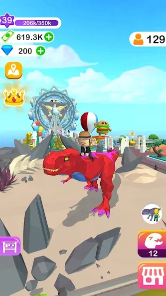 Dino Tycoon - 3D Building Game  [МОД Menu] Screenshot 4