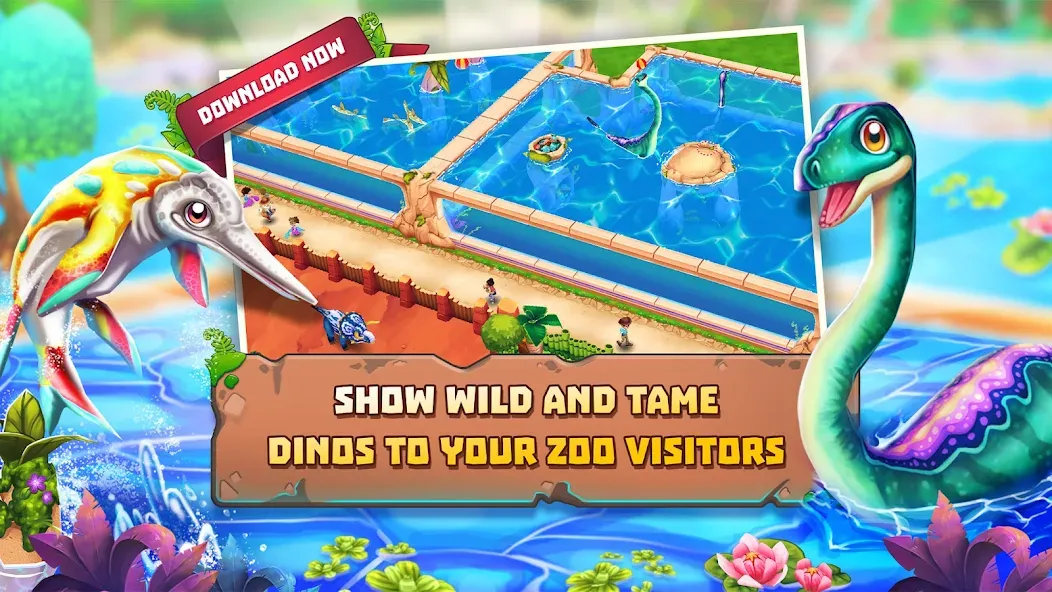 Dinosaur Park – Primeval Zoo (Динозавровый парк)  [МОД Много денег] Screenshot 2