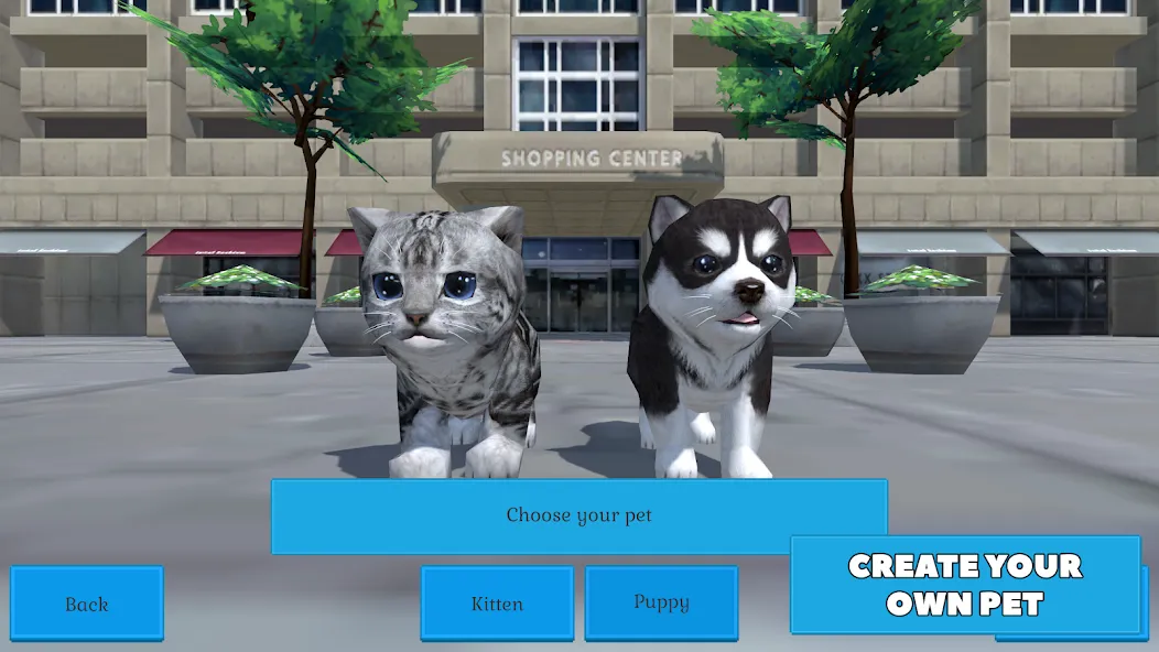 Cute Pocket Cat And Puppy 3D (Кьют Покет Кэт Энд Паппи 3Д)  [МОД Меню] Screenshot 1