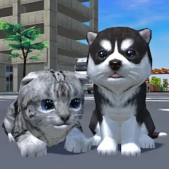 Скачать взлом Cute Pocket Cat And Puppy 3D (Кьют Покет Кэт Энд Паппи 3Д)  [МОД Меню] - полная версия apk на Андроид