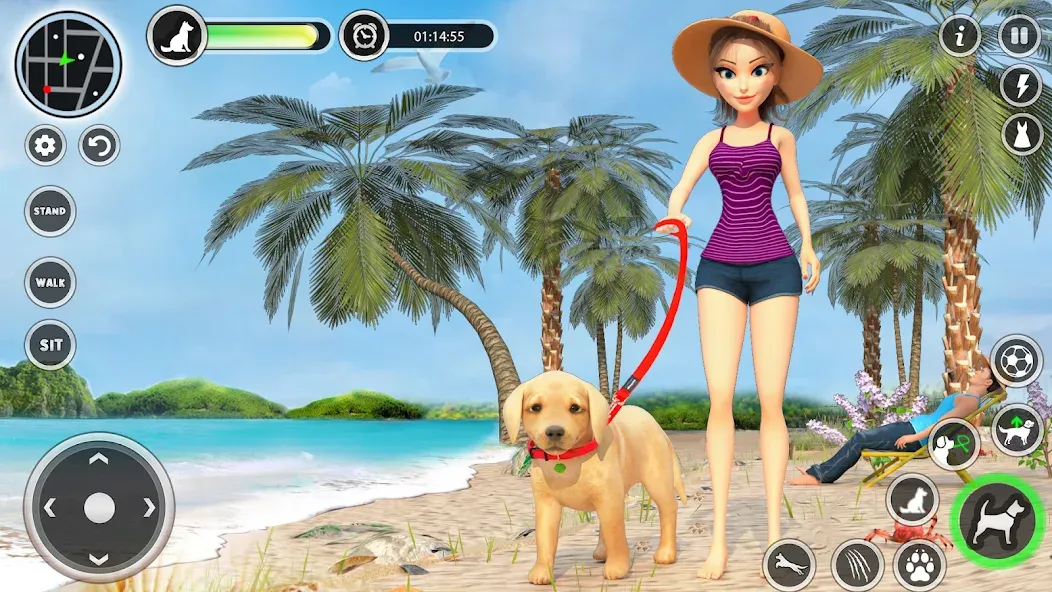 Dog Simulator Pet Dog Games 3D  [МОД Много монет] Screenshot 1