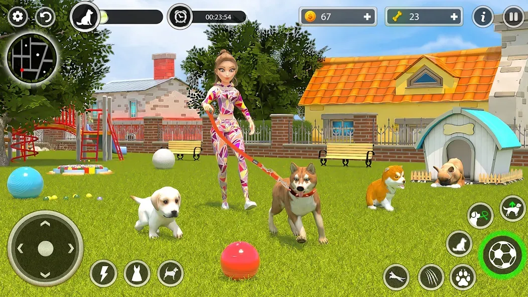 Dog Simulator Pet Dog Games 3D  [МОД Много монет] Screenshot 5