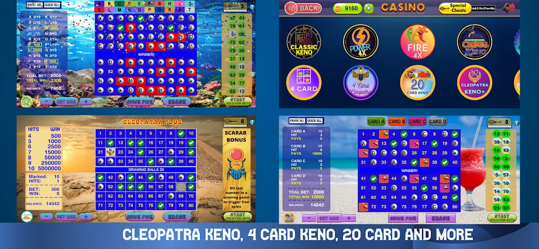 Cleopatra Keno - Keno Games (Клеопатра Кено)  [МОД Бесконечные монеты] Screenshot 3