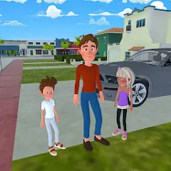 Взлом Super Dad Virtual : Happy Game  [МОД Бесконечные деньги] - последняя версия apk на Андроид