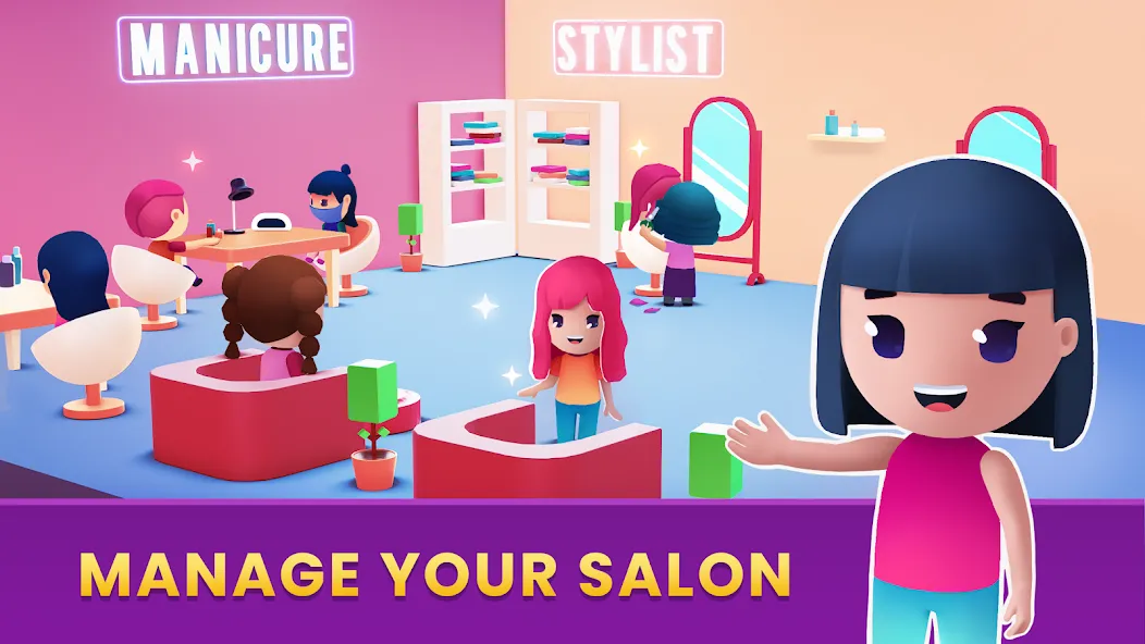 Idle Beauty Salon Tycoon (Айдл Бьюти Салон Тайкун)  [МОД Menu] Screenshot 1