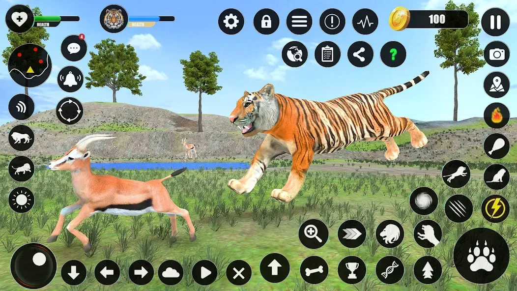 Tiger Simulator Animal Games (Тигровый симулятор  игры с животными)  [МОД Много денег] Screenshot 3