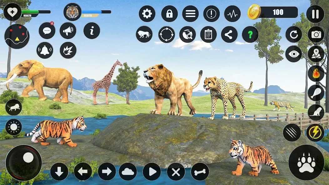 Tiger Simulator Animal Games (Тигровый симулятор  игры с животными)  [МОД Много денег] Screenshot 5