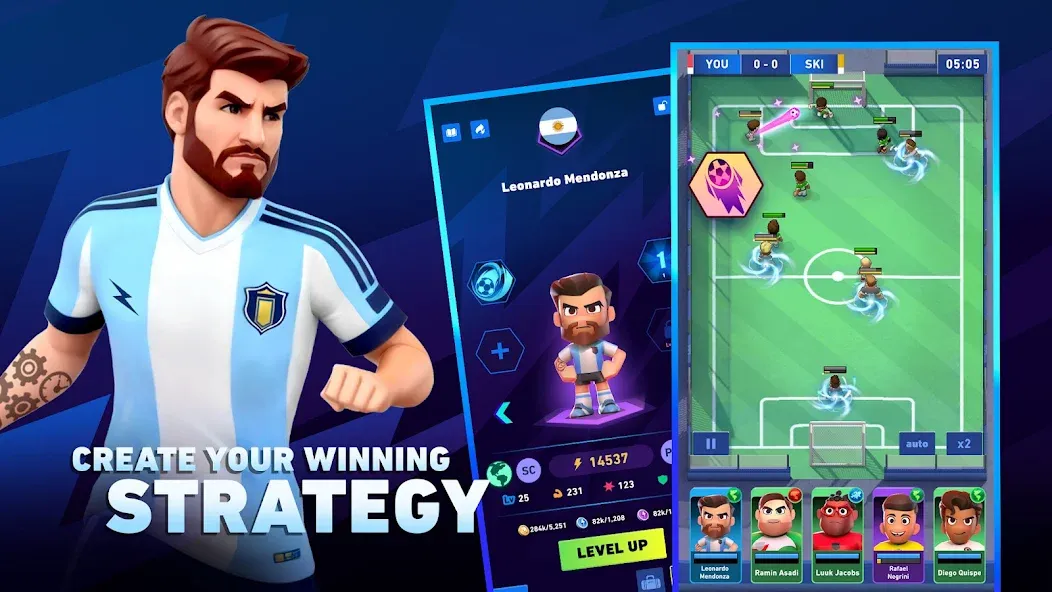 AFK Football: RPG Soccer Games  [МОД Бесконечные монеты] Screenshot 5