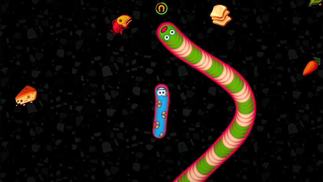 Worms Zone .io - Hungry Snake  [МОД Бесконечные монеты] Screenshot 5