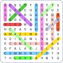 Скачать взлом Word Search Colorful  [МОД Mega Pack] - полная версия apk на Андроид