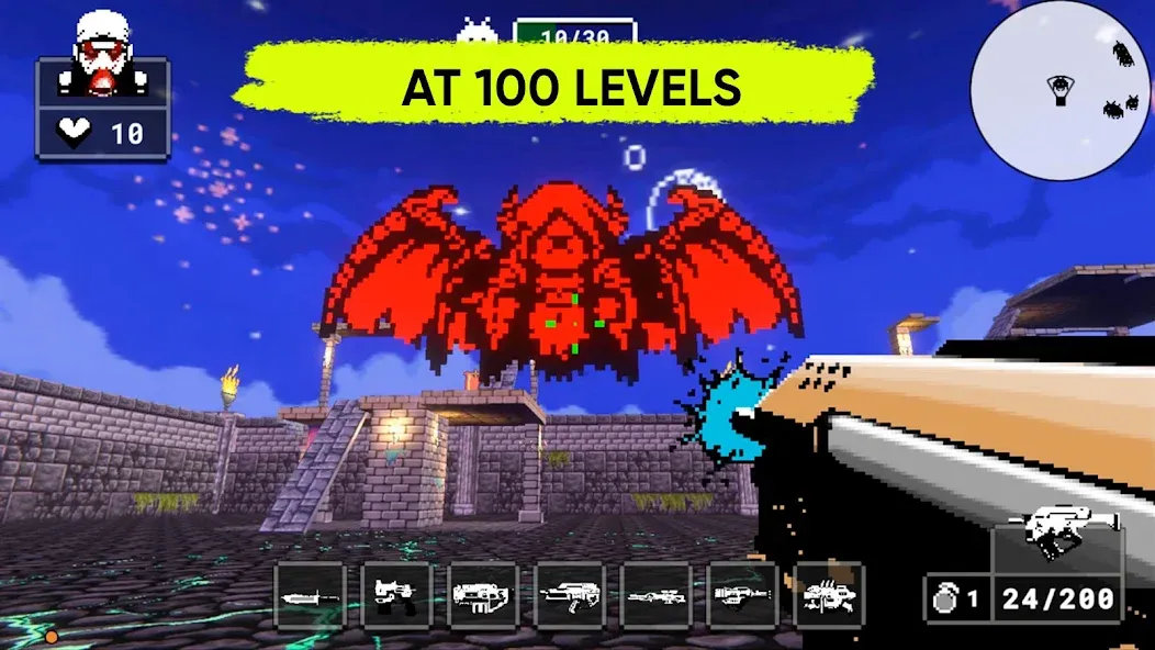 Doomsday pixel shooter 3d (Дум пиксельный шутер 3D)  [МОД Меню] Screenshot 3