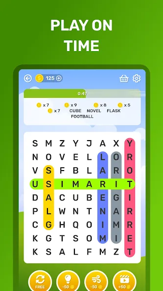 Word Search Puzzle Game  [МОД Бесконечные монеты] Screenshot 3