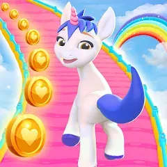 Взломанная Unicorn Kingdom: Running Games (Юникорн Кингдом)  [МОД Все открыто] - полная версия apk на Андроид