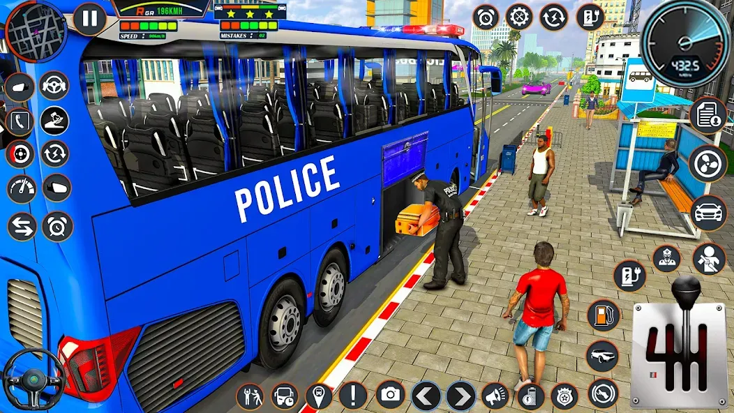 City Bus Simulator Bus Game 3D (Полицейский автобус симулятор)  [МОД Много денег] Screenshot 2