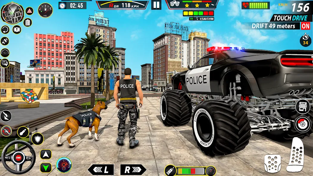 Police Monster Truck Car Games  [МОД Unlocked] Screenshot 1