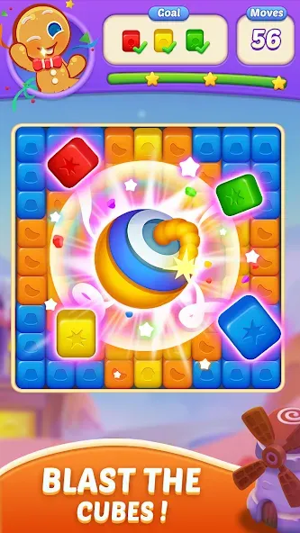 Candy Blast Fever:Cubes Crush (Кенди Бласт Фивер)  [МОД Бесконечные деньги] Screenshot 3