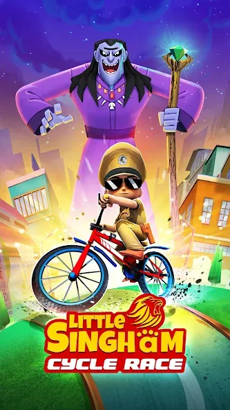 Little Singham Cycle Race (Литл Сингам Велосипедная Гонка)  [МОД Mega Pack] Screenshot 1