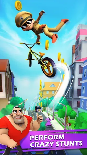 Little Singham Cycle Race (Литл Сингам Велосипедная Гонка)  [МОД Mega Pack] Screenshot 4