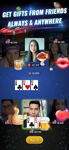 PokerGaga: Texas Holdem Live (ПокерГага)  [МОД Много денег] Screenshot 2